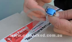How to apply wire buckles to plastic strapping